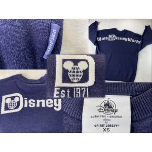Disney Parks Spirit Jersey Sweater Womens Oversized XS Small Wool Blend Vacation